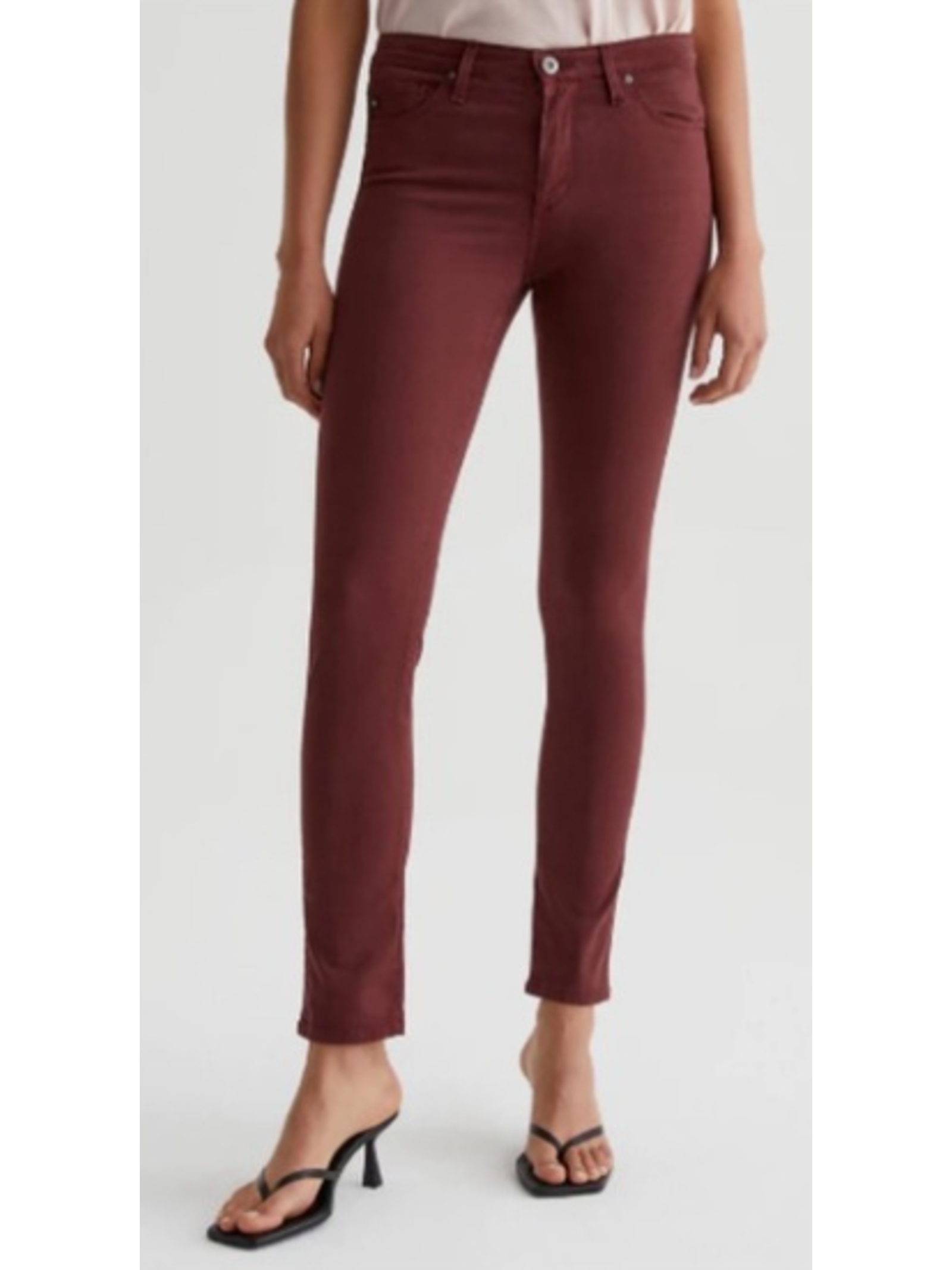 Ag Adriano Goldschmied Women's Maroon The Abbey Ankle Jeans Size 26 Msrp$170